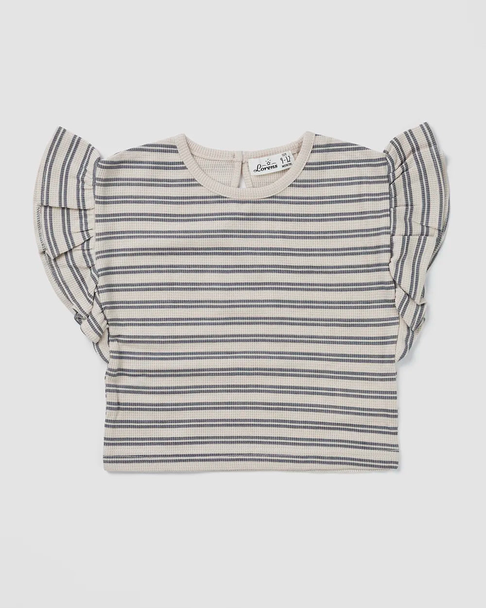 סט חולצה ומכנס קצר פיקה Stripes | אבן