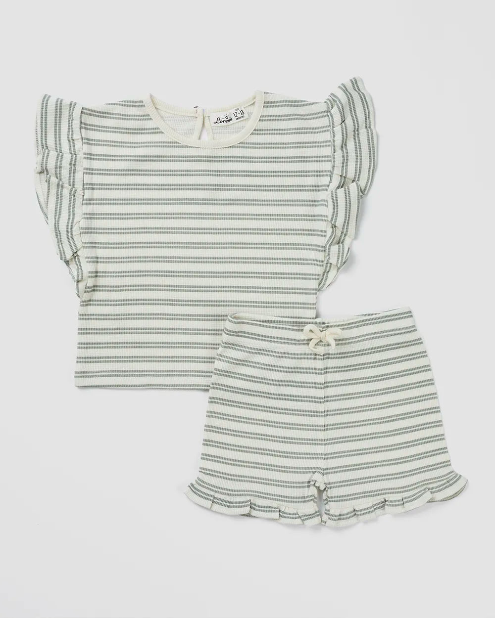 סט חולצה ומכנס קצר פיקה Stripes | אופוויט