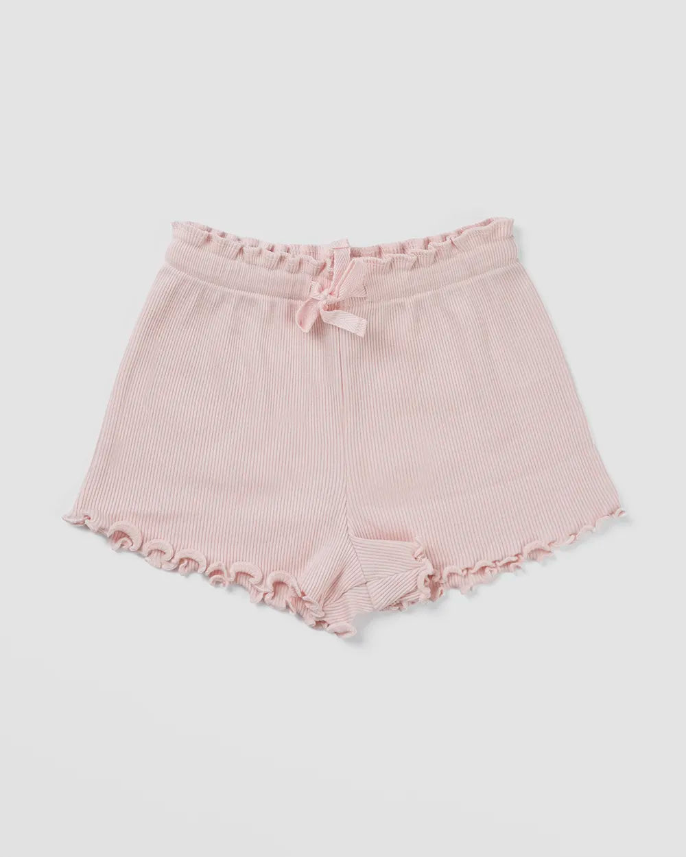 גופיה + מכנס קצר ריב Solid | ורוד