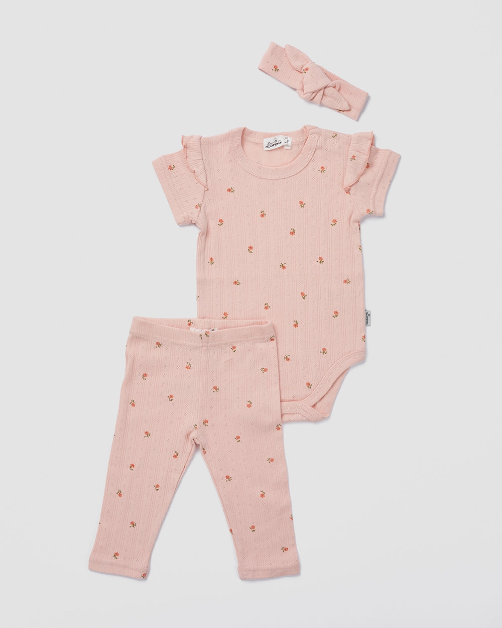 סט 3 חלקים פוינטל Flowers | ורוד