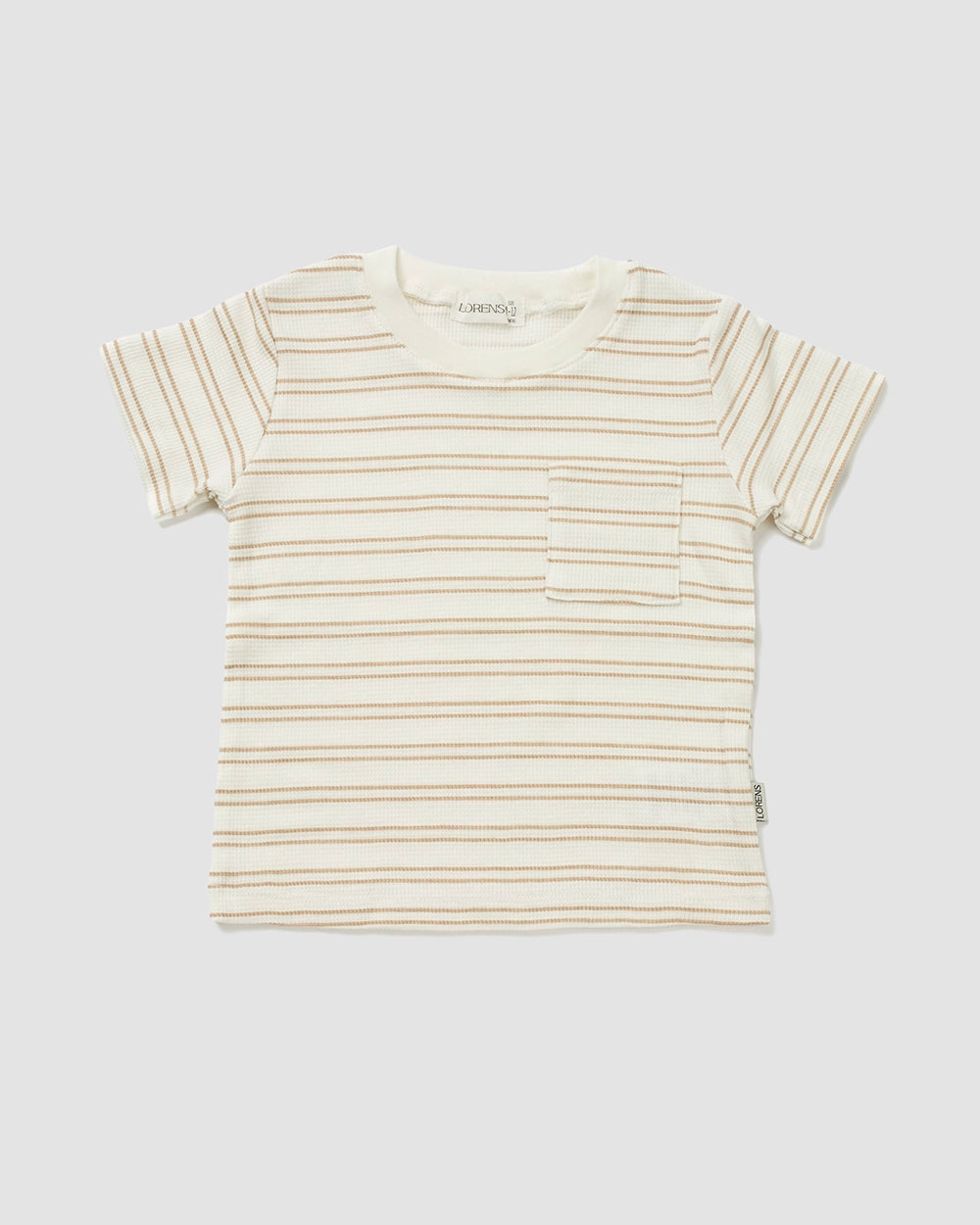 סט חולצה ומכנס קצר פיקה Stripes | קרם