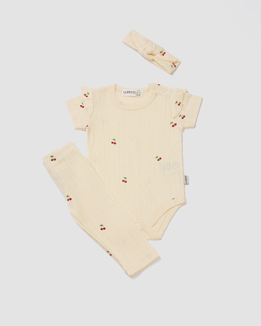 סט 3 חלקים פוינטל Cherrys | צהוב