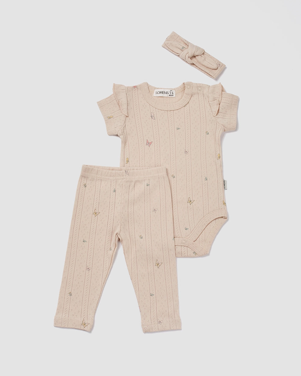 סט 3 חלקים פוינטל Butterfly | חום