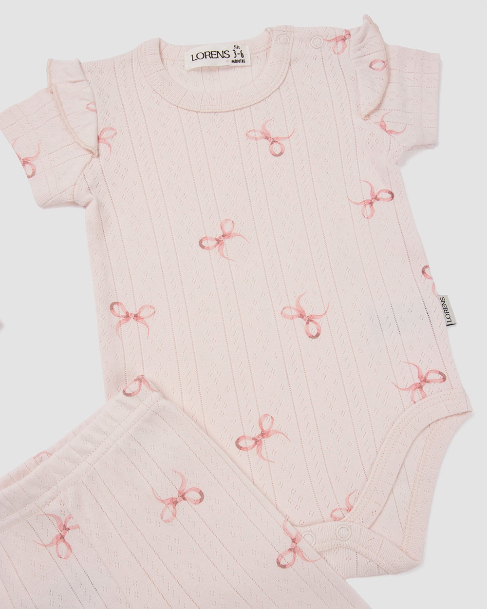 סט 3 חלקים פוינטל Bows | ורוד