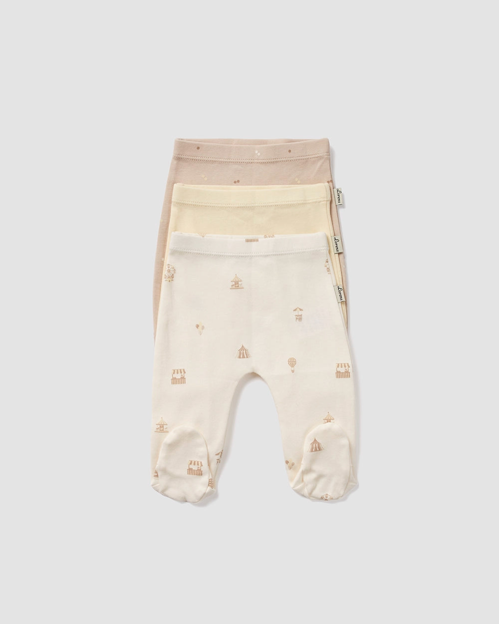 מארז 3 רגליות טריקו Circus | קרם