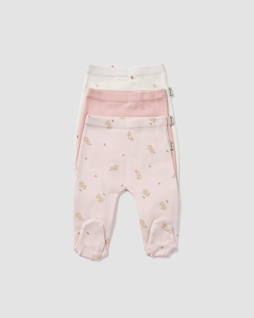 מארז 3 רגליות טריקו Bunny | ורוד