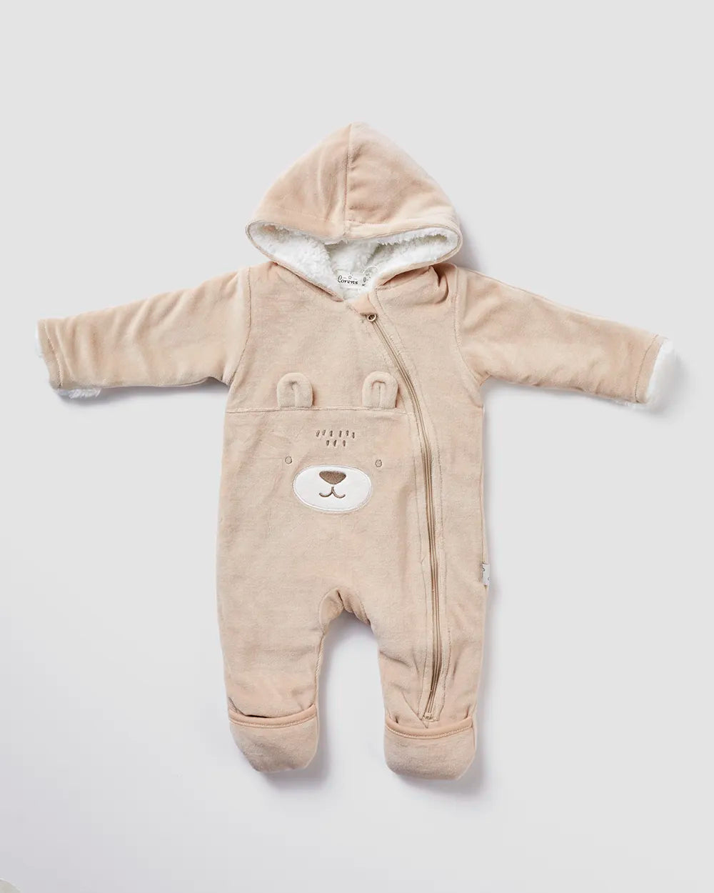 אוברול קטיפה קפוצ׳ון דובי רוכסן | אבן