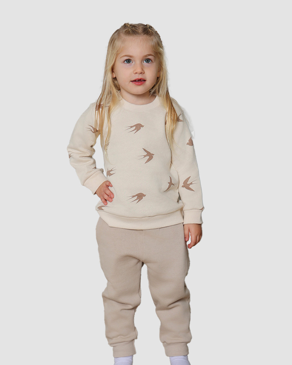 חליפה מבד פוטר Birds | קרם