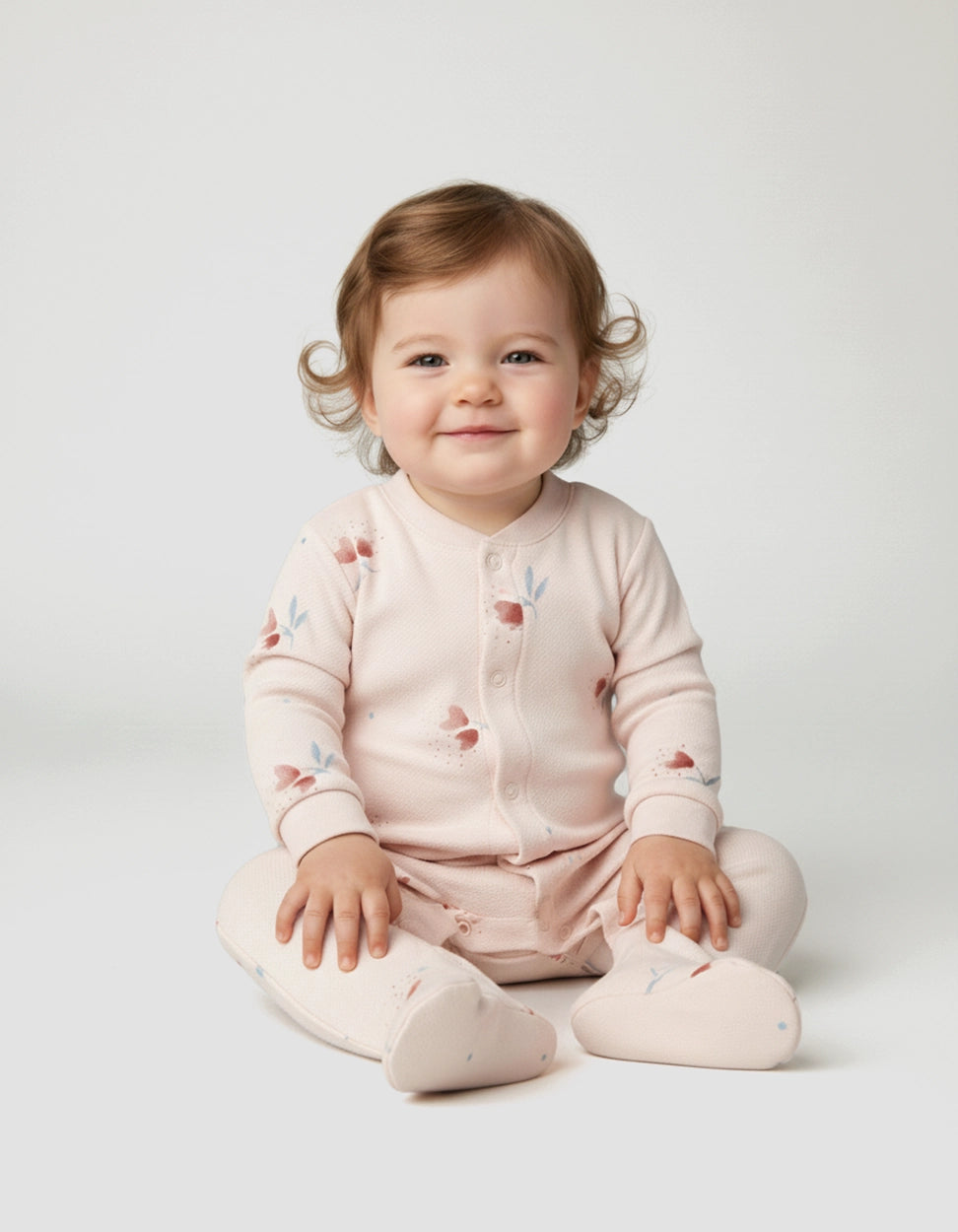 אוברול פוטר Flowers | ורוד