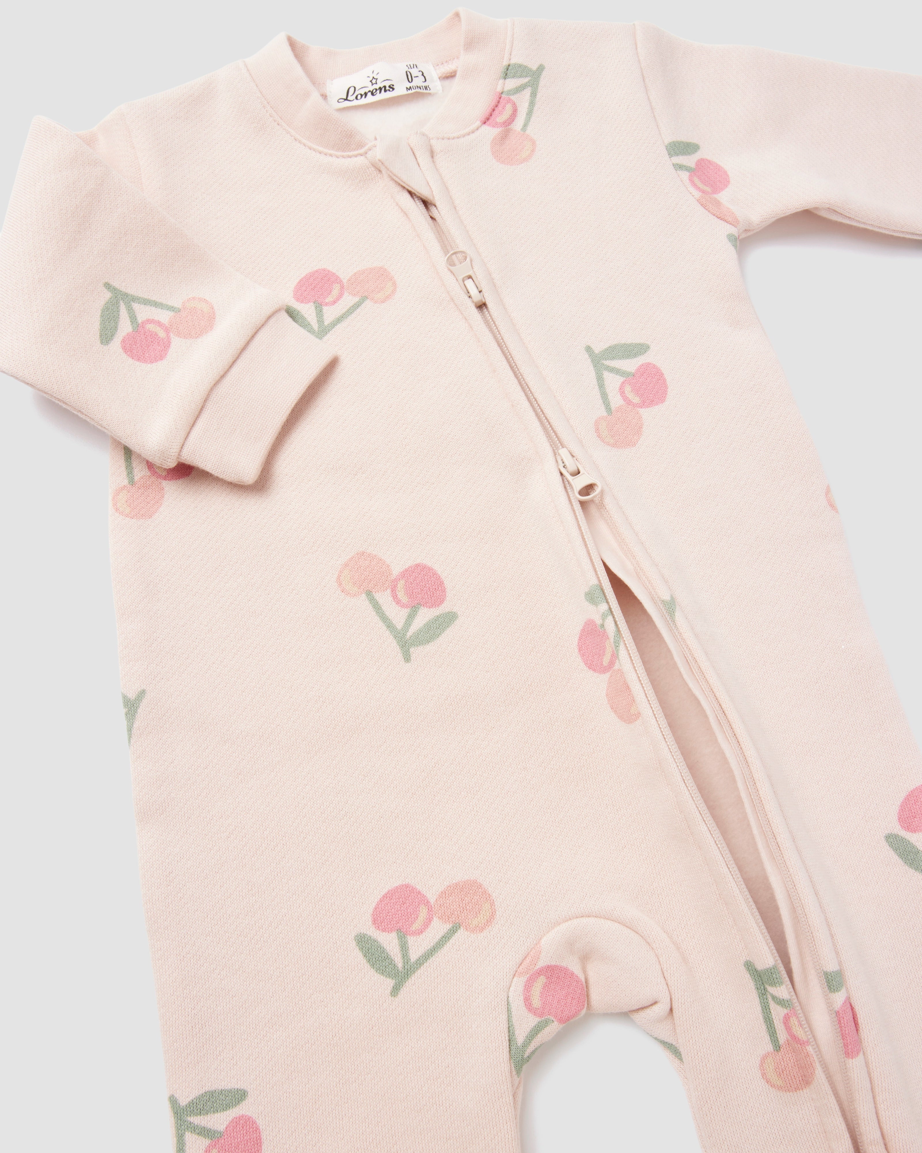 אוברול פוטר Cherries | ורוד