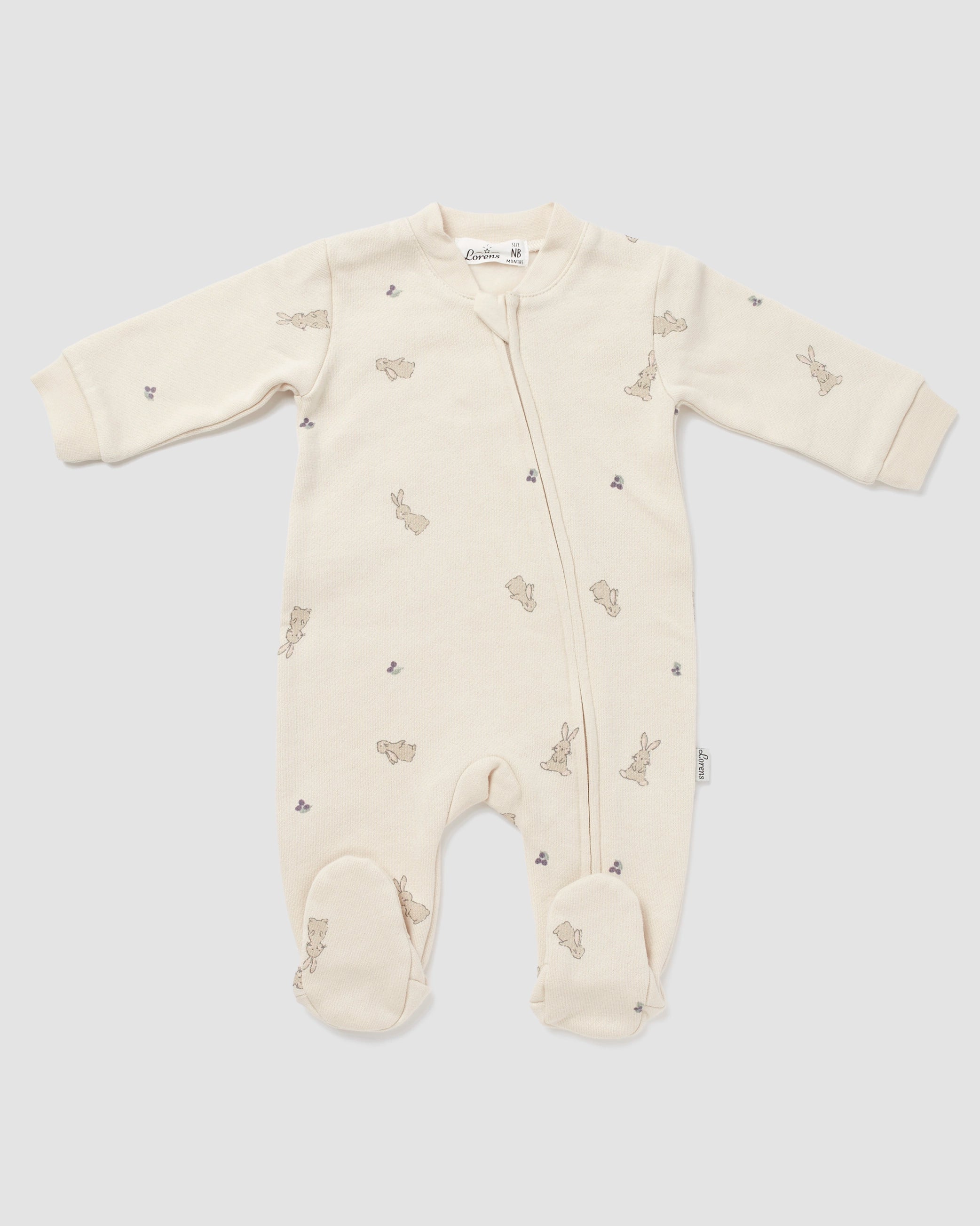 מארז זוג אוברולים פוטר Rabbits | קרם