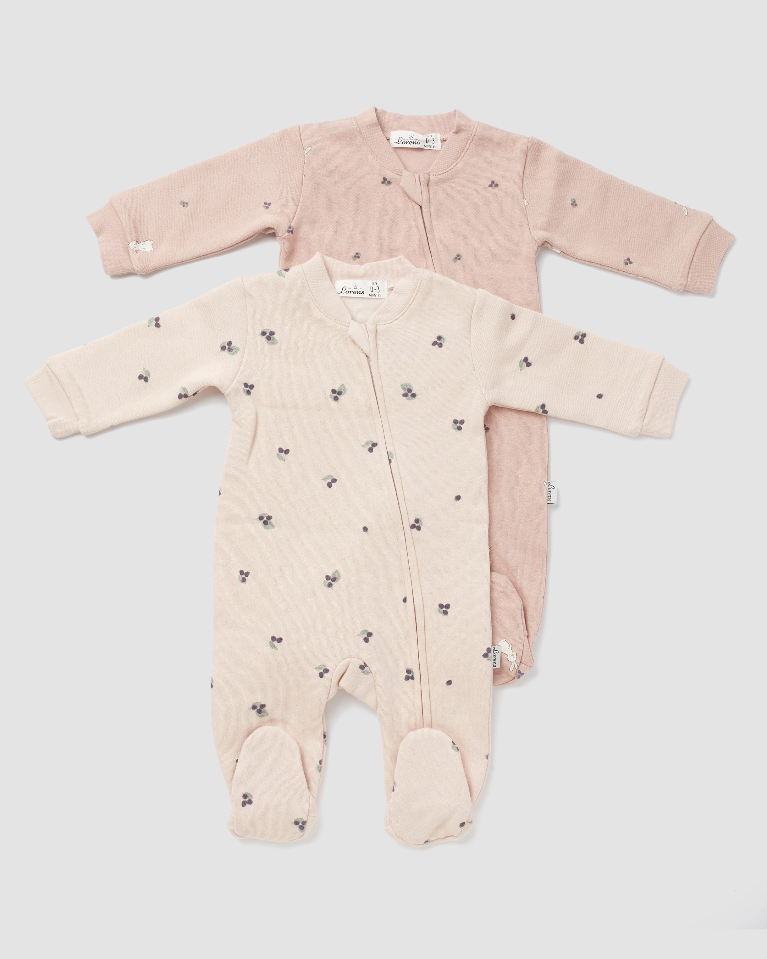 מארז זוג אוברולים פוטר Rabbits | ורוד עתיק