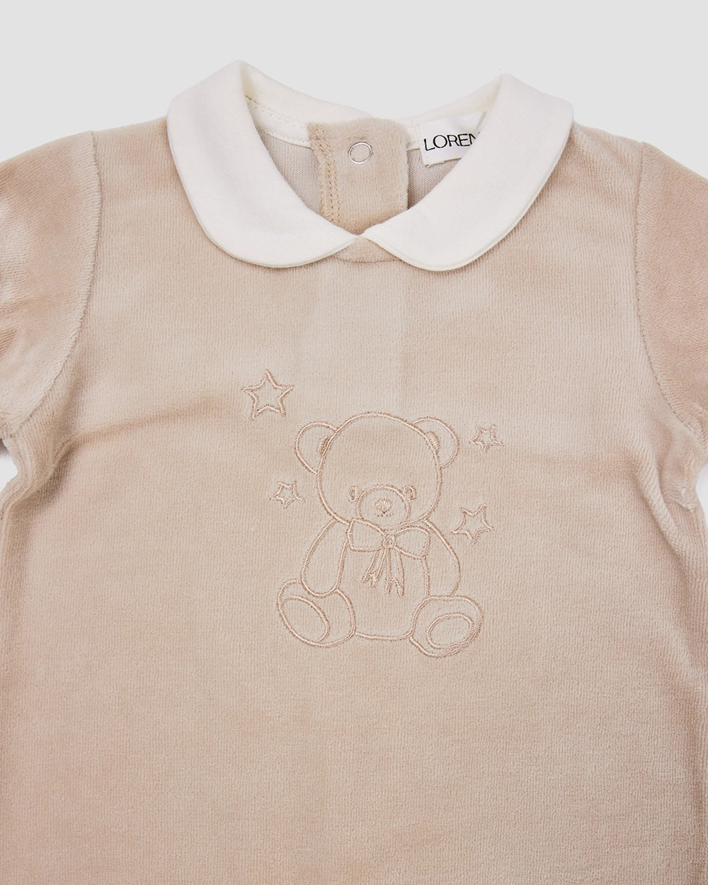 אוברול קטיפה EMBROIDERY BEAR | מוקה