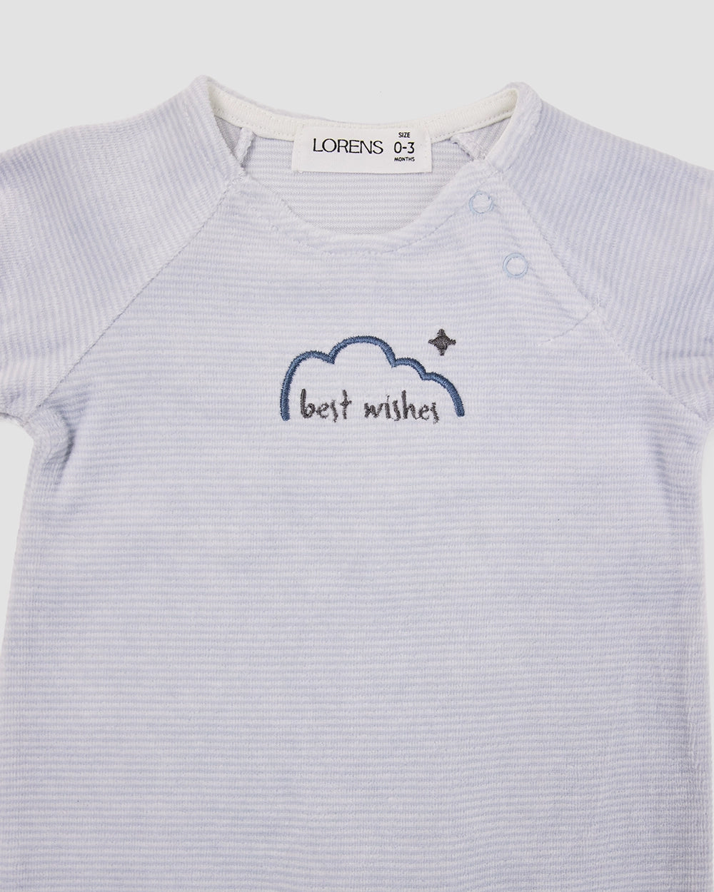 אוברול קטיפה CLOUD STRIPES | כחול