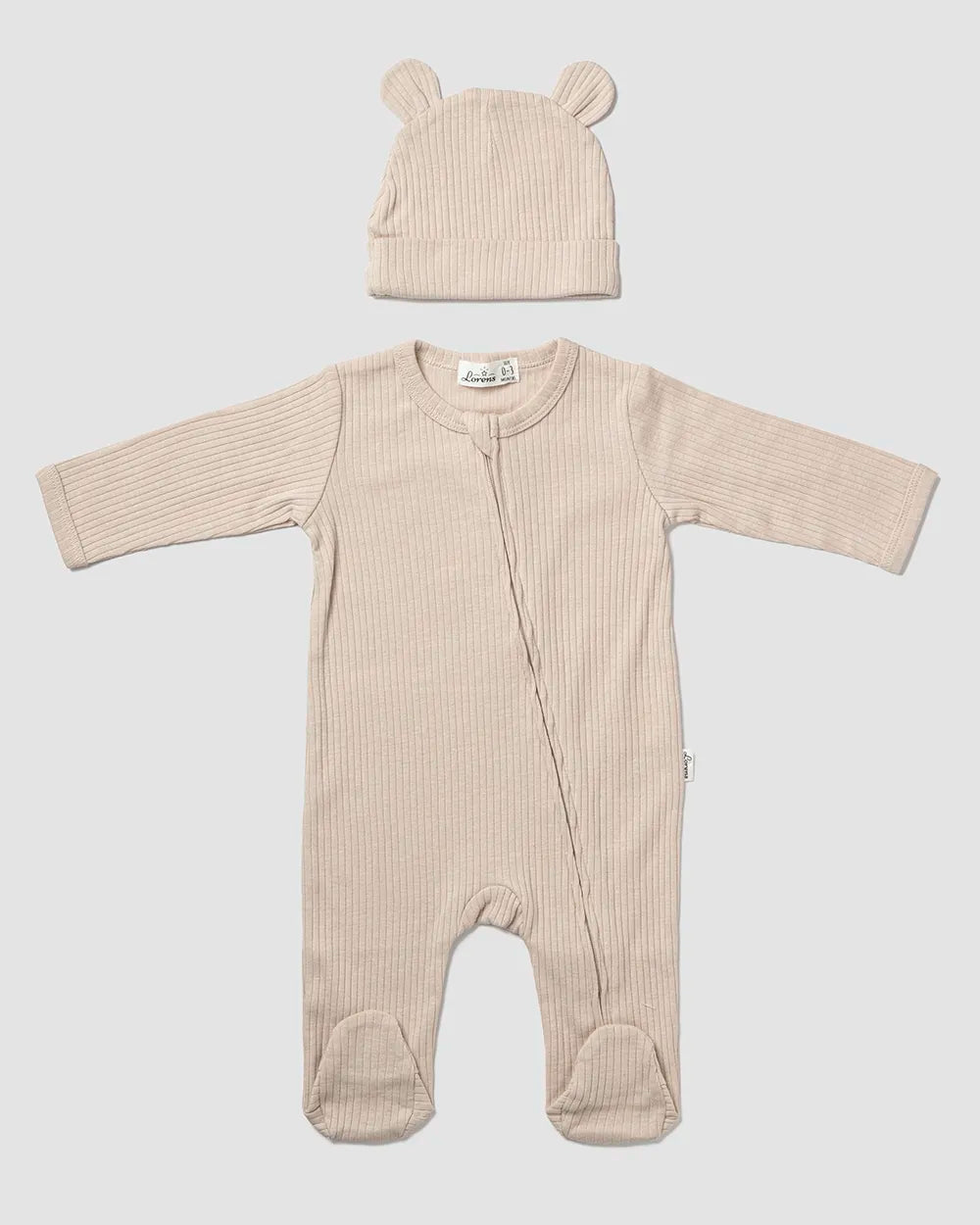 אוברול ריב + כובע דובי | אבן