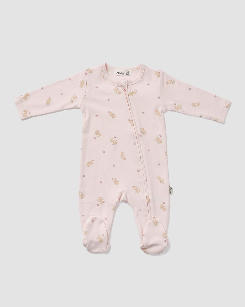 מארז זוג אוברולים מבד טריקו Bunny | ורוד ואופוויט