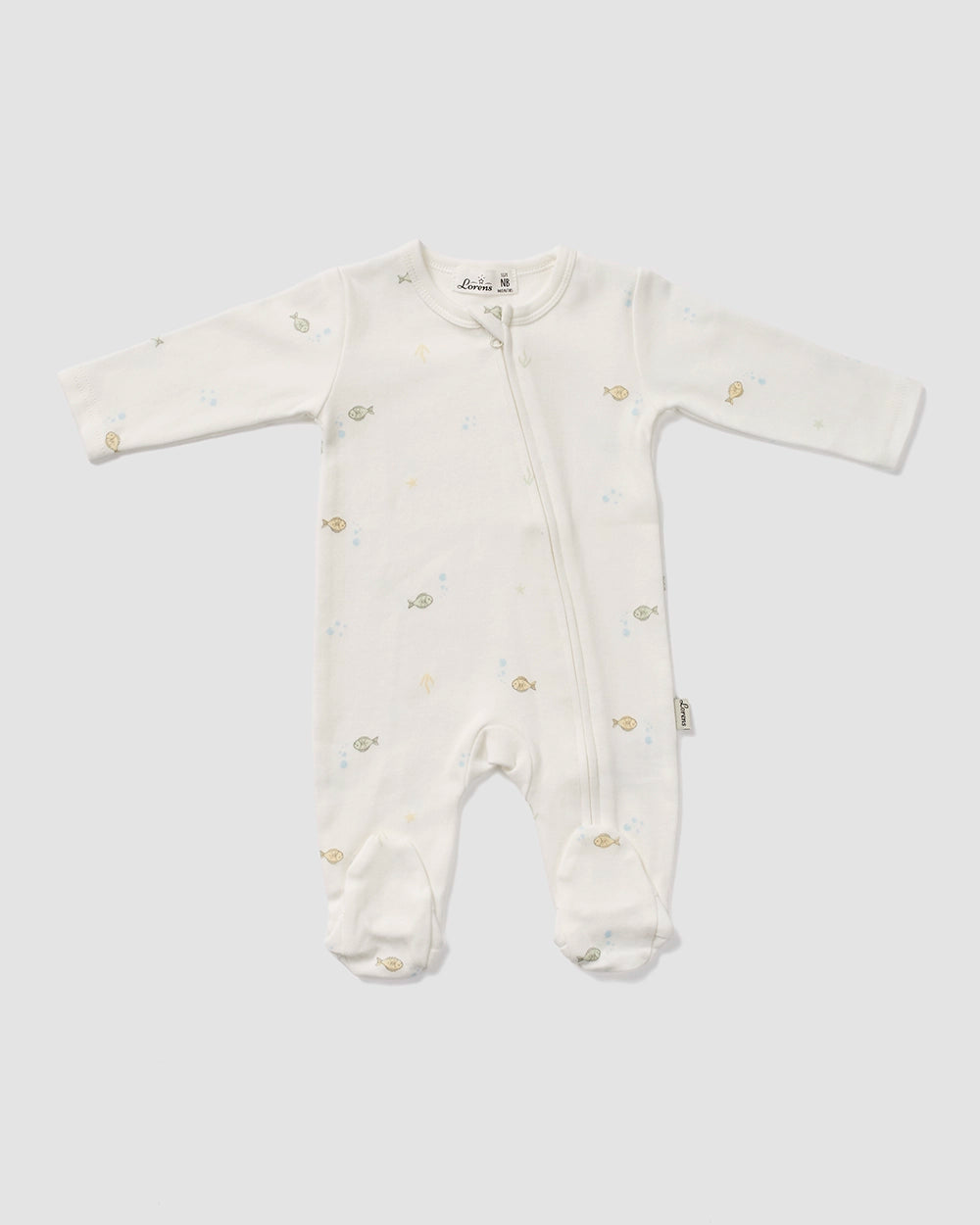 מארז זוג אוברולים מבד טריקו Fish | אופוויט ותכלת