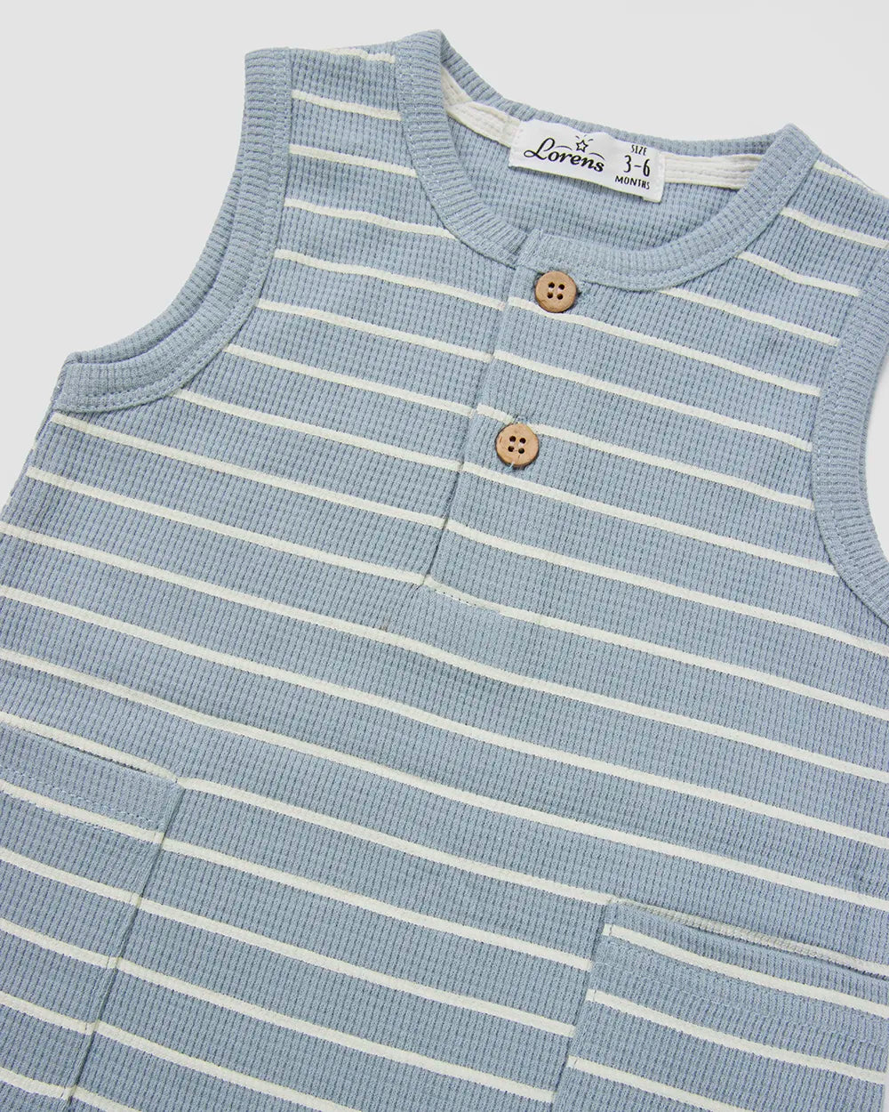 אוברול גופיה קצר פיקה Stripes | ג׳ינס