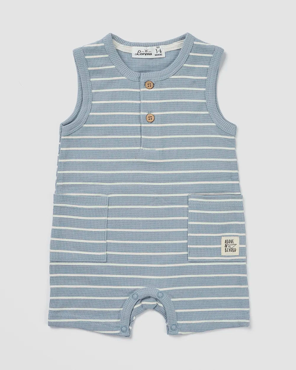 אוברול גופיה קצר פיקה Stripes | ג׳ינס