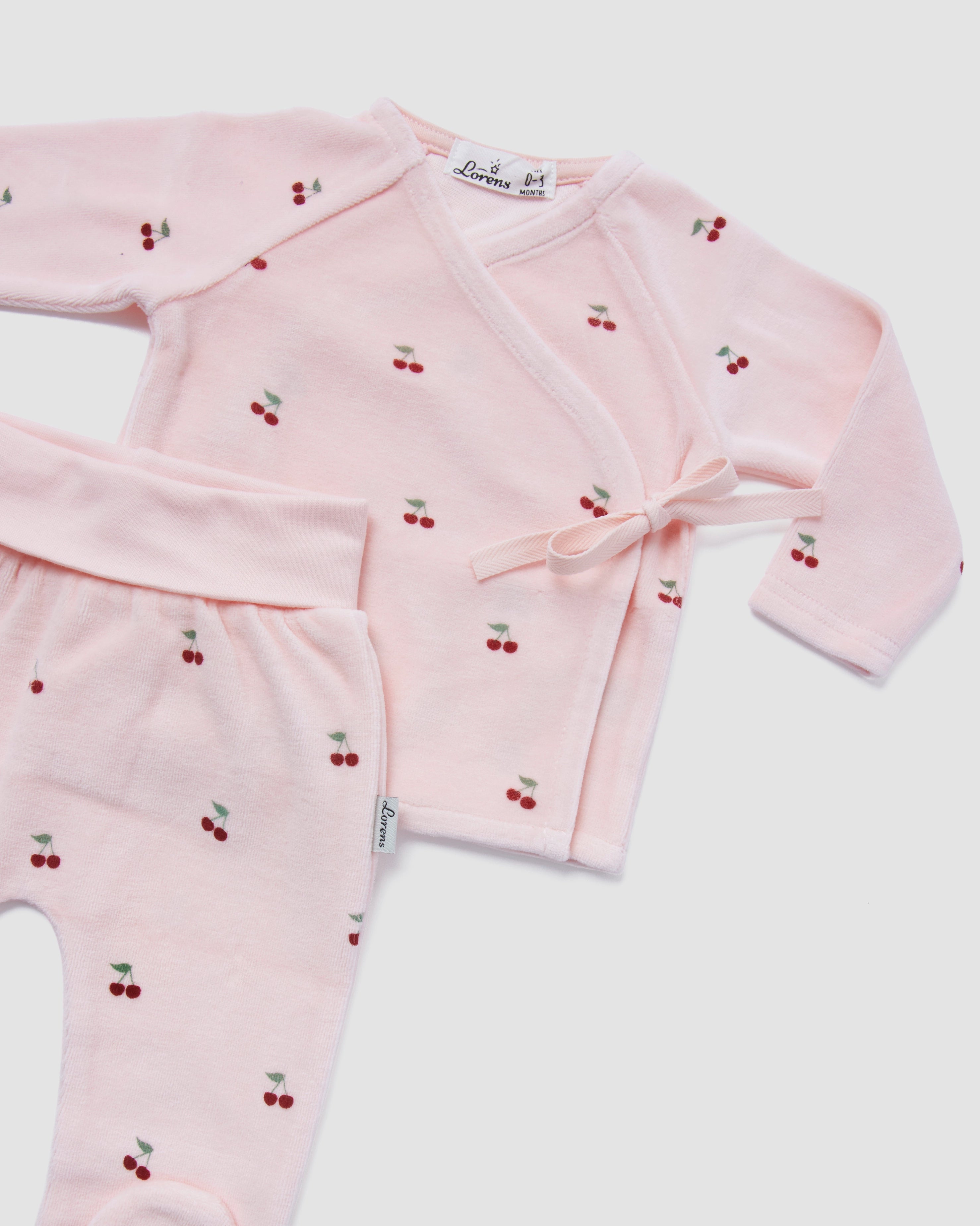 חזיה מעטפת ורגלית קטיפה Cherry | ורוד