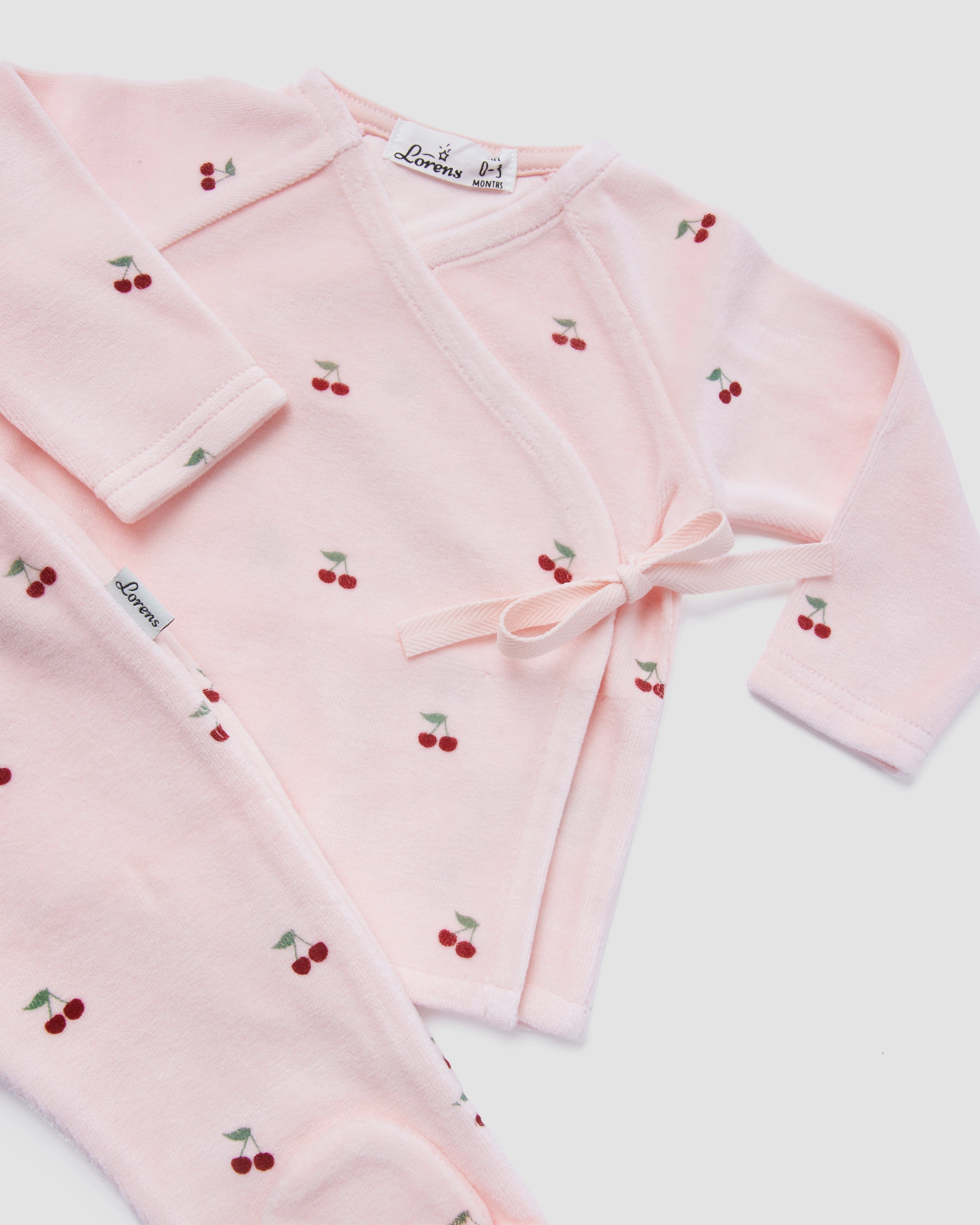 חזיה מעטפת ורגלית קטיפה Cherry | ורוד