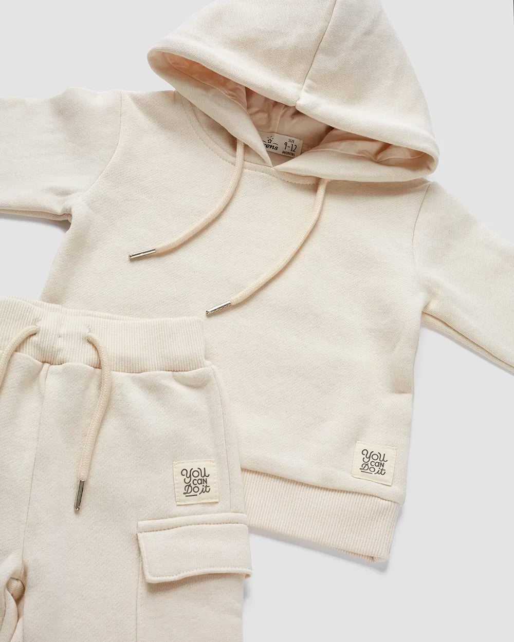 חליפת קפוצ׳ון מבד פוטר Hoodie | קרם