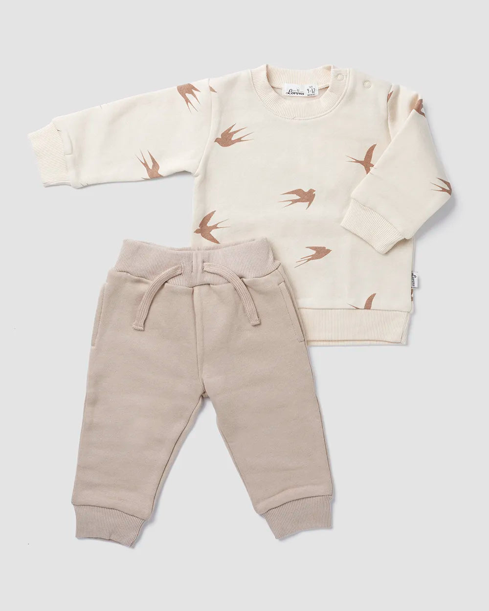 חליפה מבד פוטר Birds | קרם