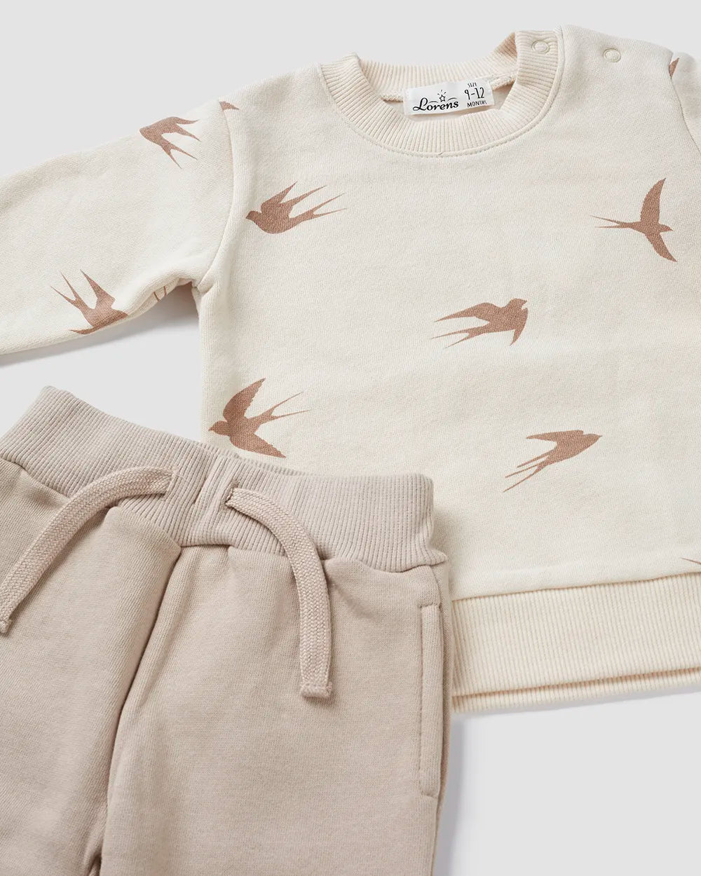 חליפה מבד פוטר Birds | קרם