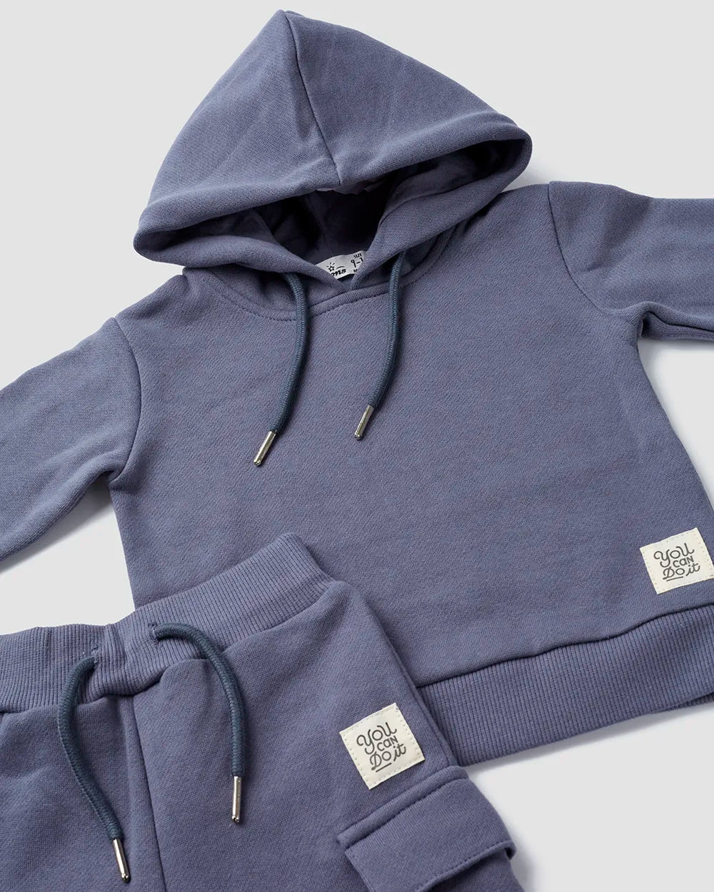 חליפת קפוצ׳ון מבד פוטר Hoodie | כחול ג׳ינס