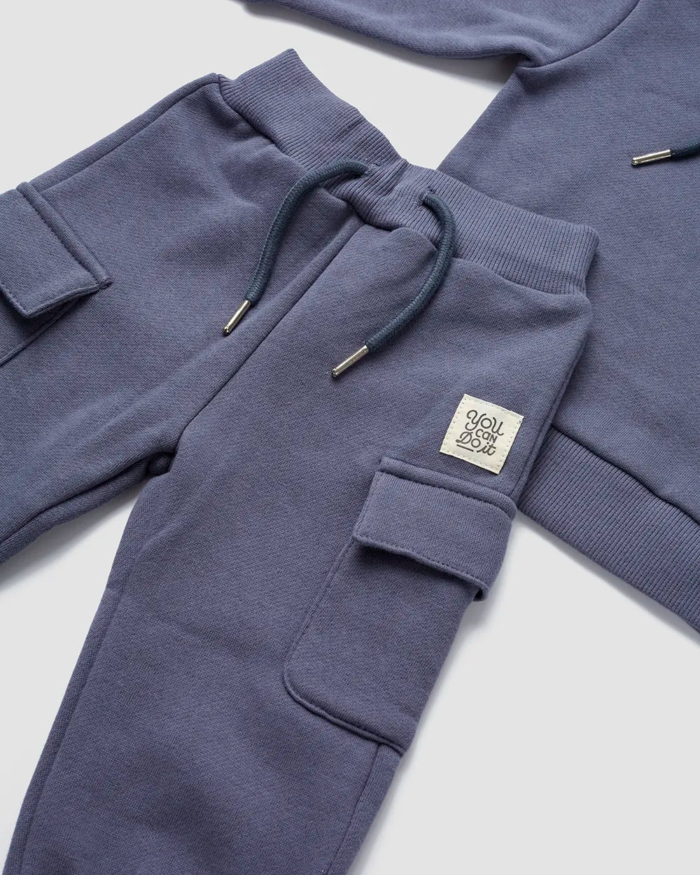 חליפת קפוצ׳ון מבד פוטר Hoodie | כחול ג׳ינס