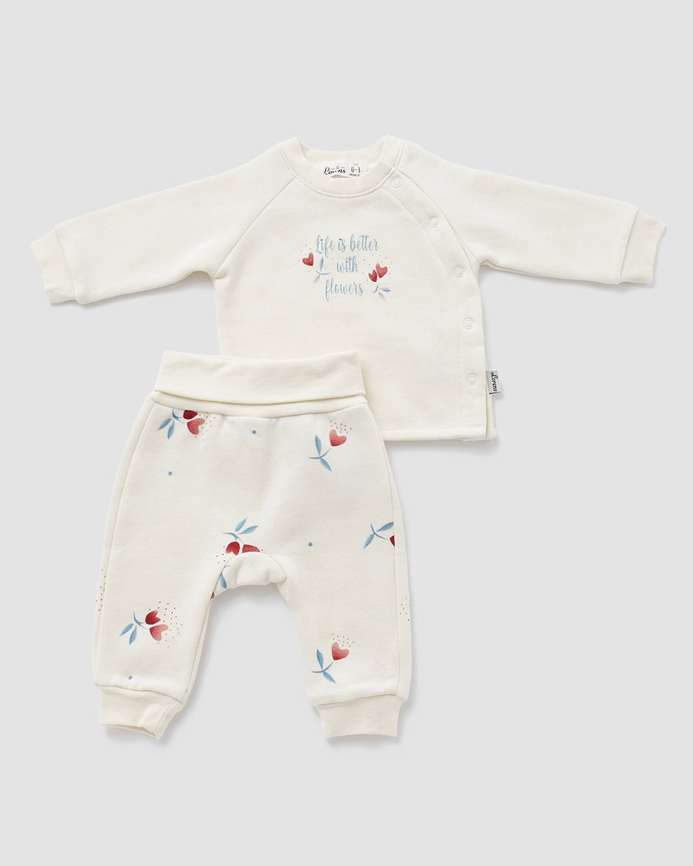 חזיה ומכנסי קיפול מבד פוטר Flowers | אופוויט