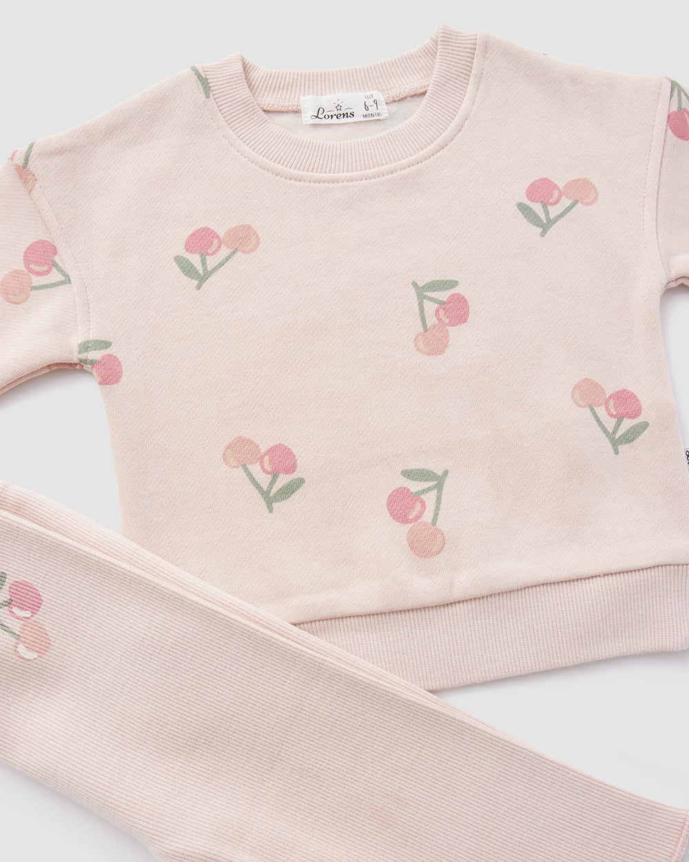 חליפה מבד פוטר Cherries | ורוד עתיק