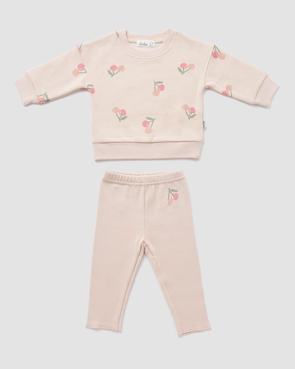 חליפה מבד פוטר Cherries | ורוד עתיק