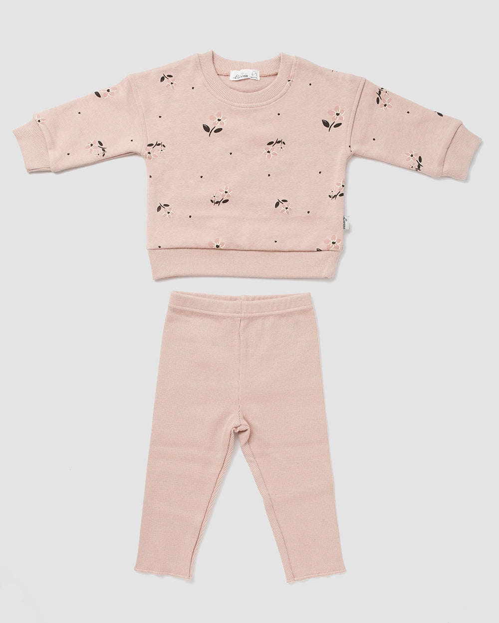 חליפה מבד פוטר Big flowers | ורוד עתיק