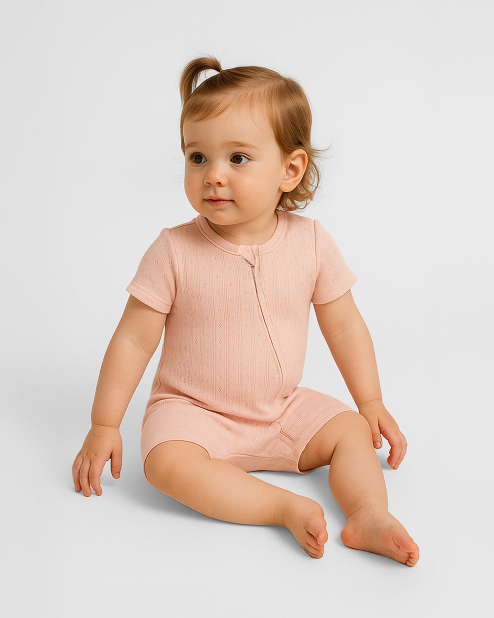 אוברול קצר פוינטל rhombus | ורוד