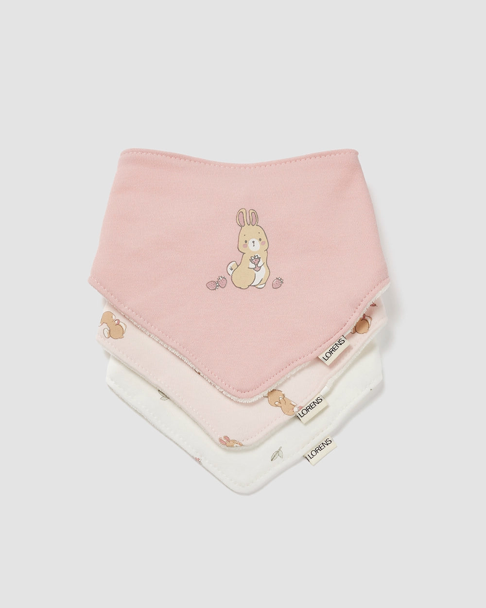 3 סינרי בנדנה Bunny | ורוד ואופוויט