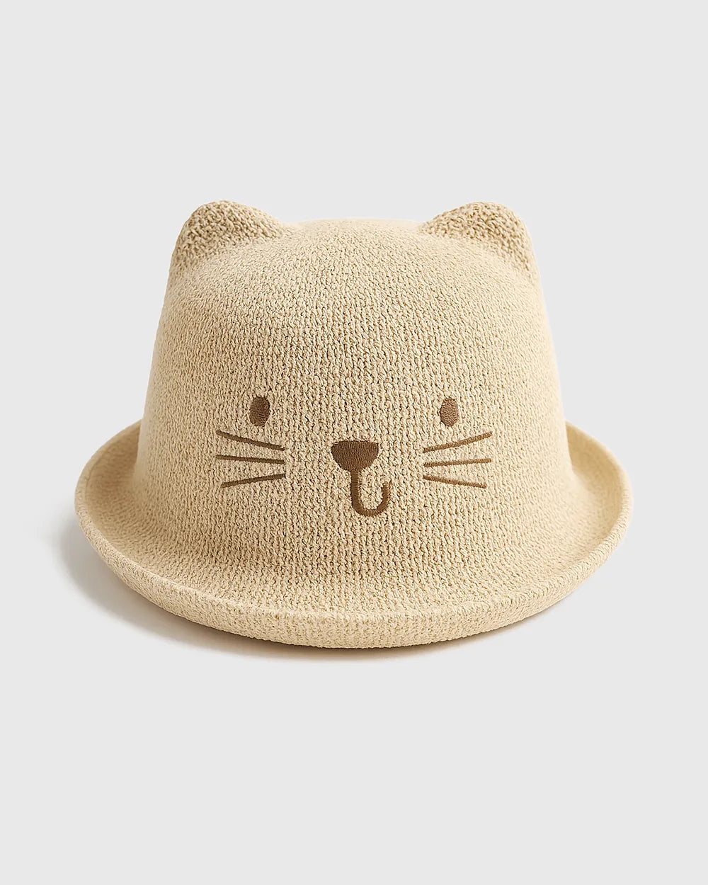 כובע קיץ - Cat one size - קרם