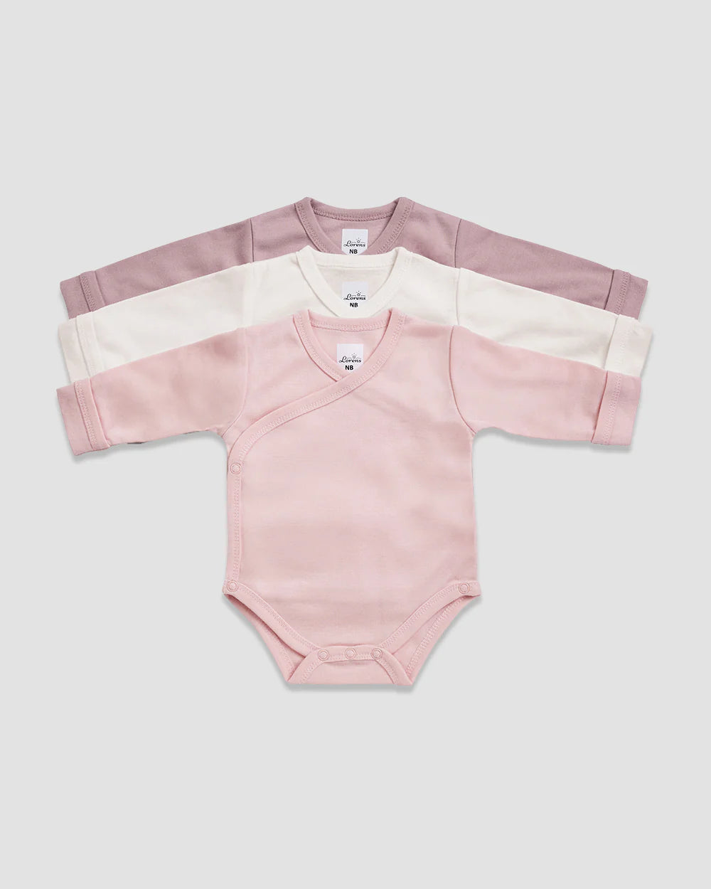 3 בגדי גוף מעטפת | ורוד - טריקו