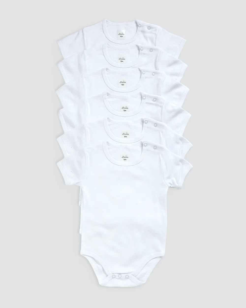 6 בגדי גוף קצרים | לבן