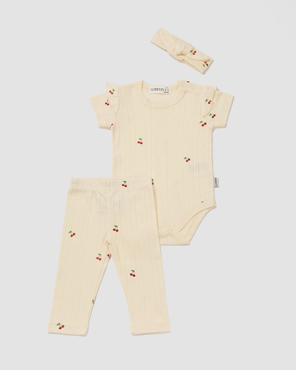 סט 3 חלקים פוינטל Cherrys | צהוב