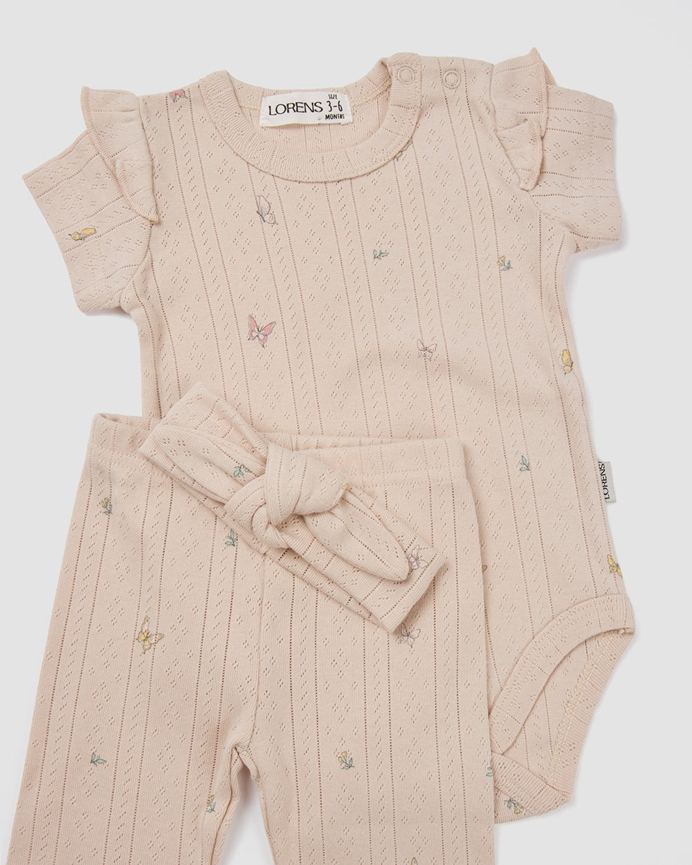 סט 3 חלקים פוינטל Butterfly | חום