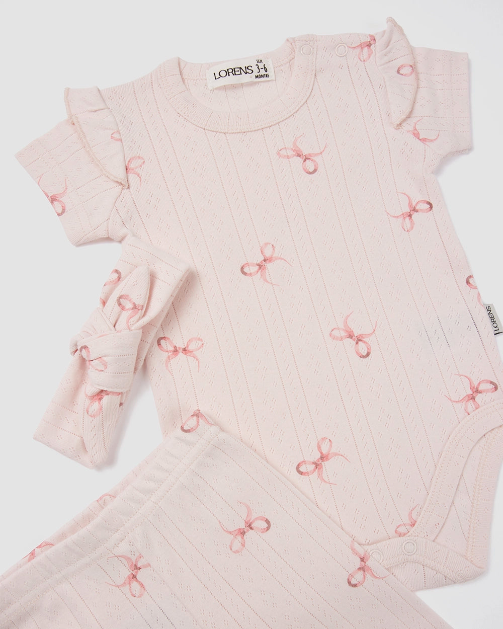 סט 3 חלקים פוינטל Bows | ורוד