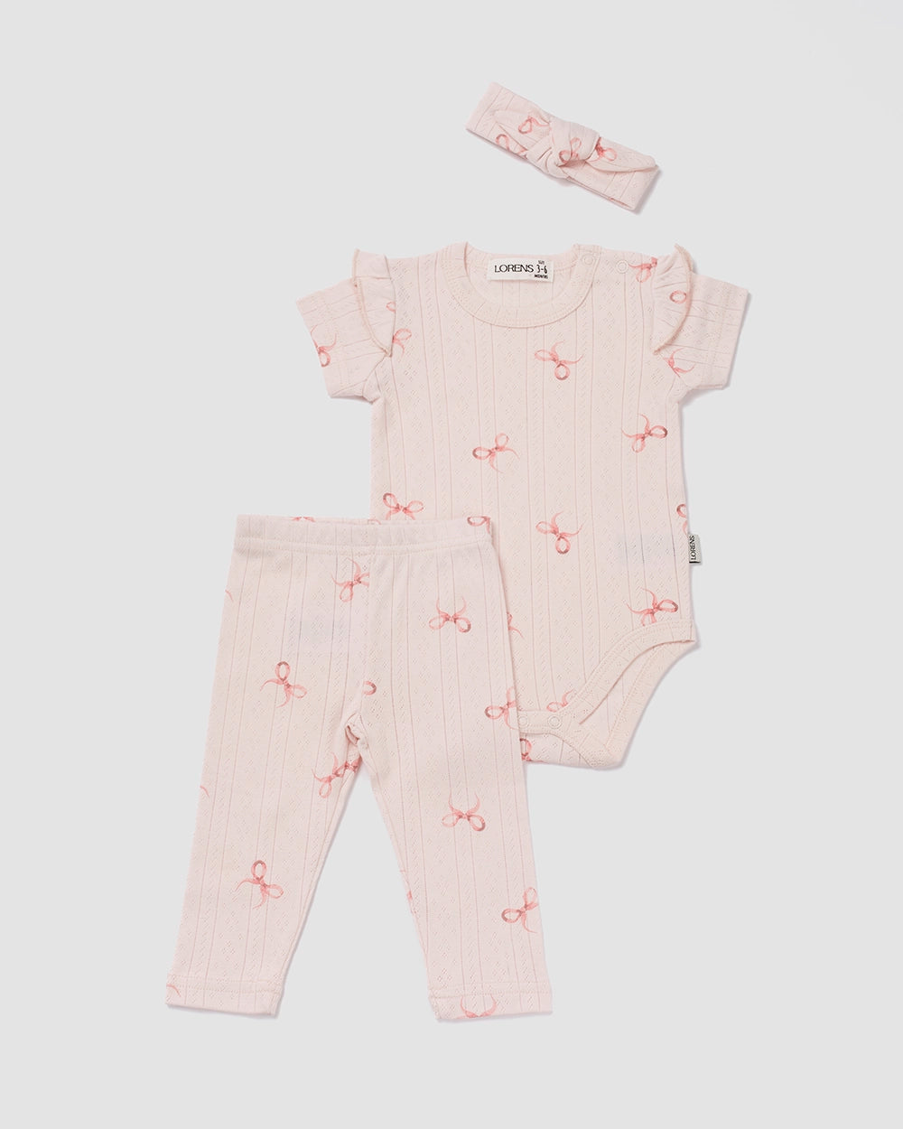 סט 3 חלקים פוינטל Bows | ורוד