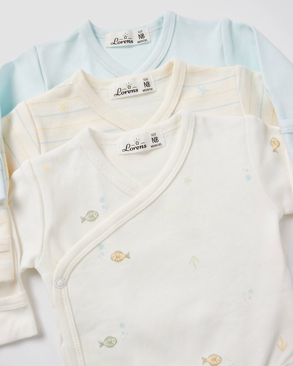 מארז 3 בגדי גוף מעטפת טריקו Fish | אופוויט