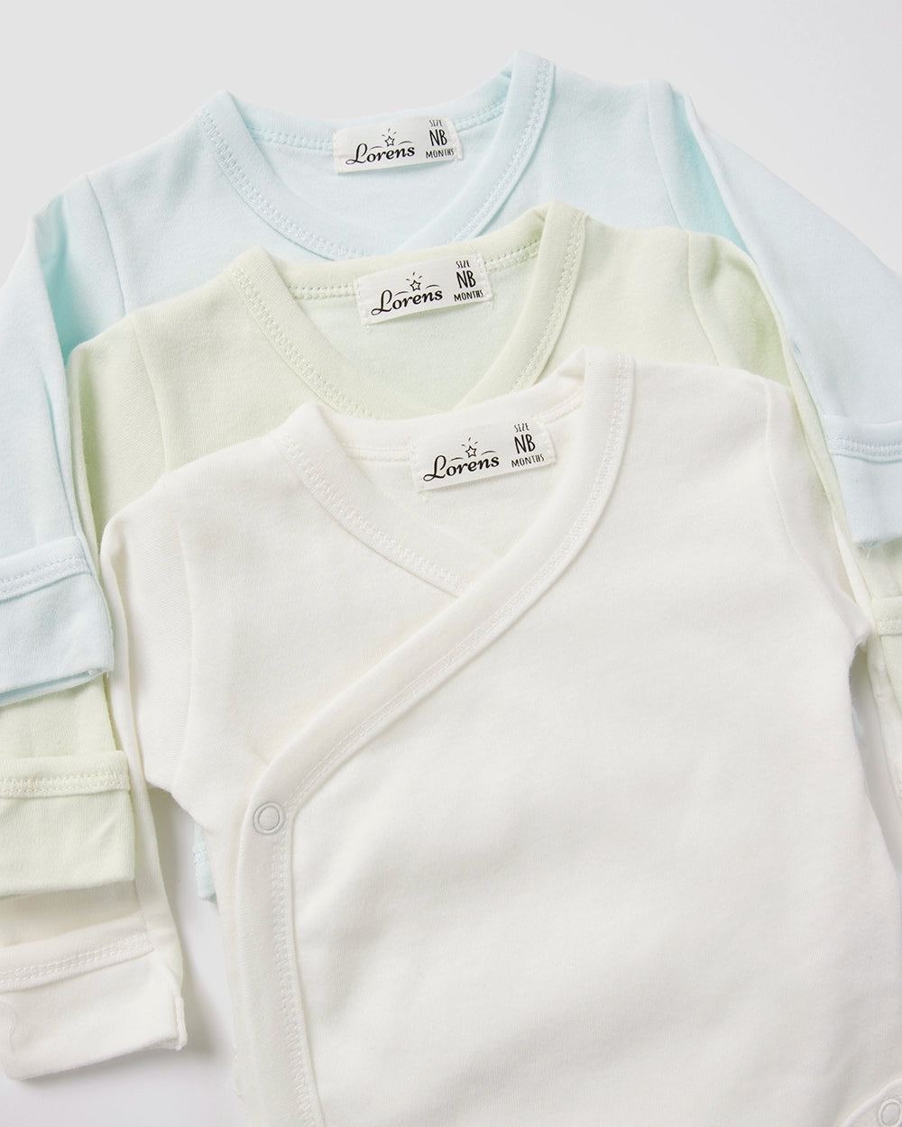 מארז 3 בגדי גוף מעטפת - טריקו | מנטה