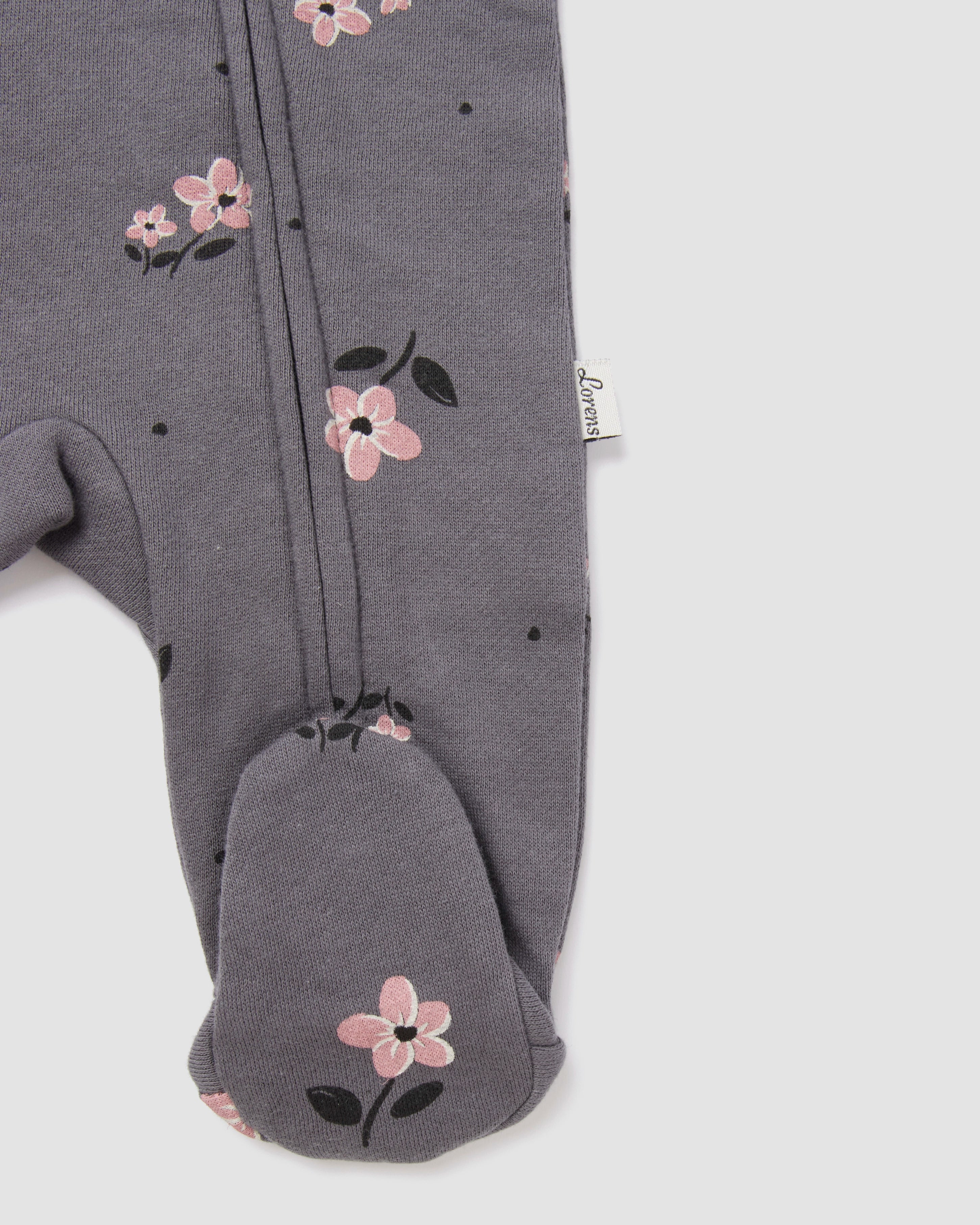 אוברול פוטר Big Flowers | אפור