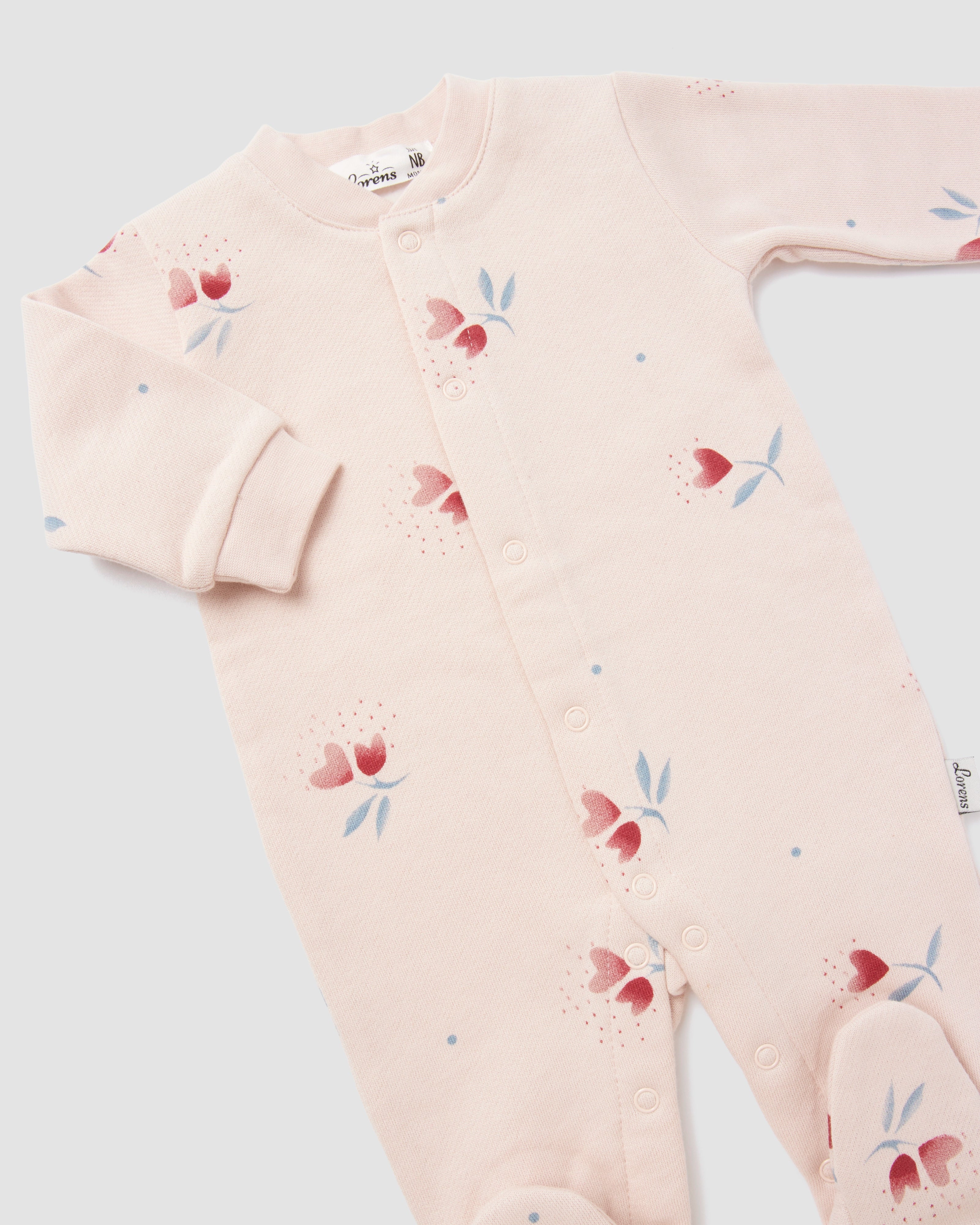 אוברול פוטר Flowers | ורוד