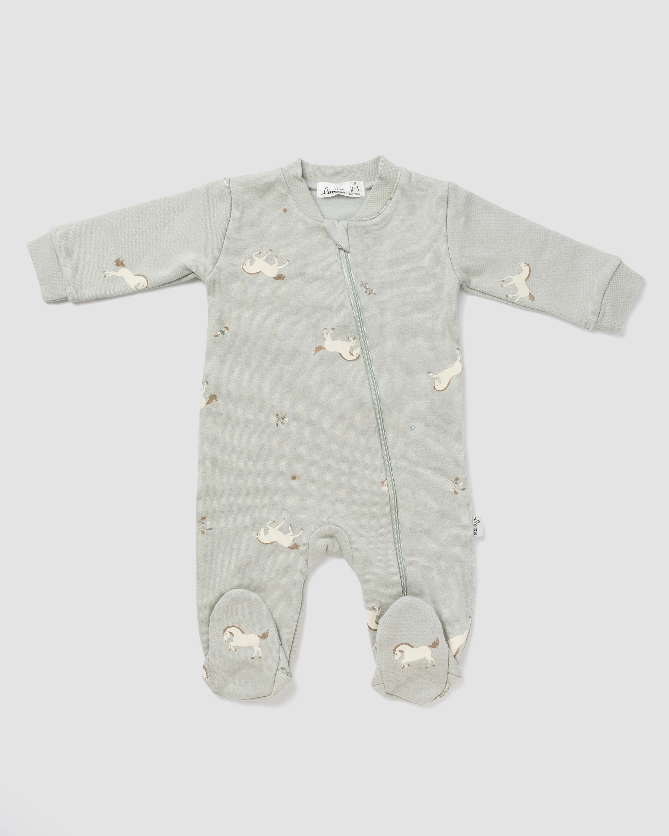 מארז זוג אוברולים פוטר Horses | מנטה