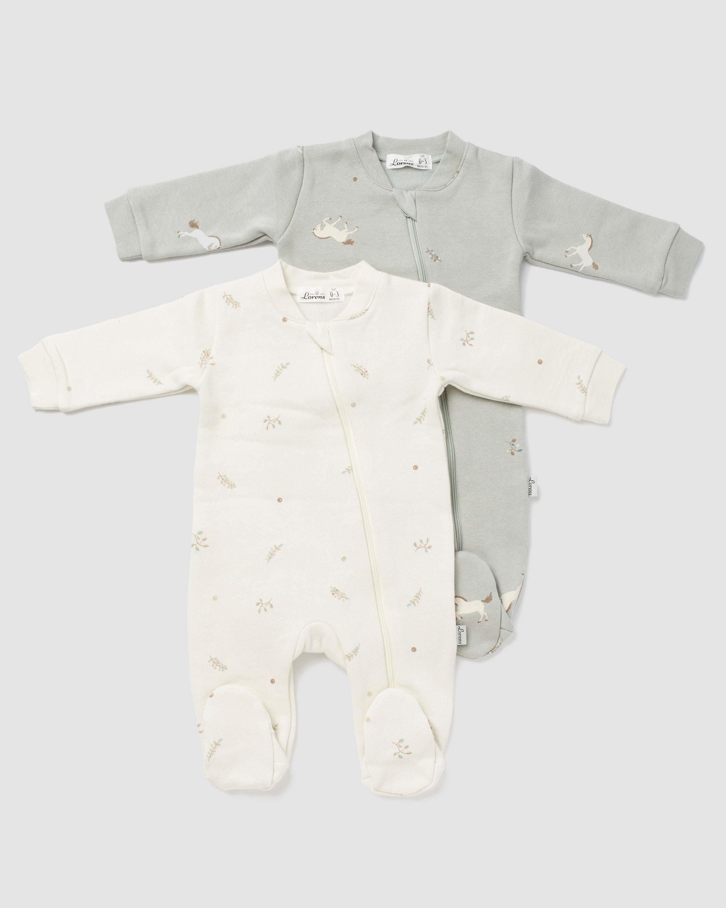 מארז זוג אוברולים פוטר Horses | מנטה