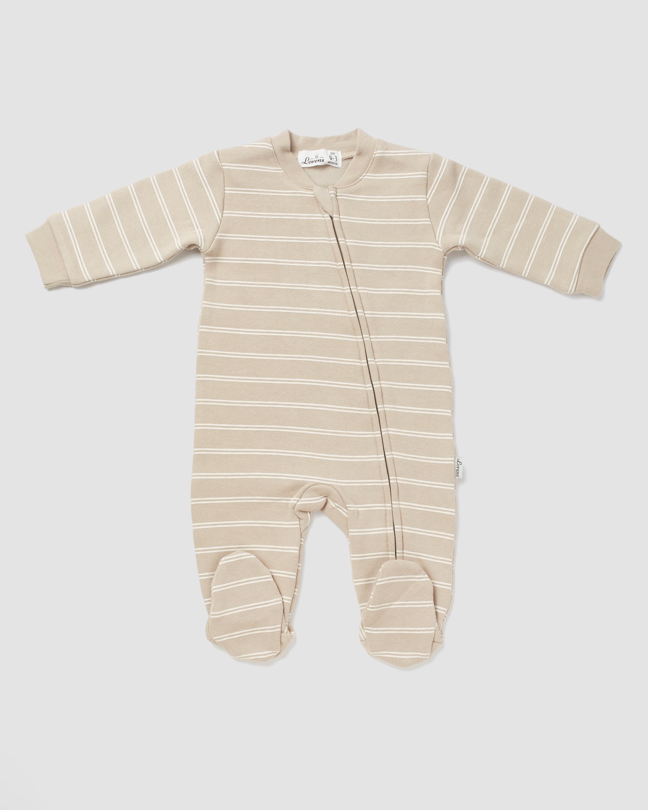 מארז זוג אוברולים פוטר Stripes | מוקה